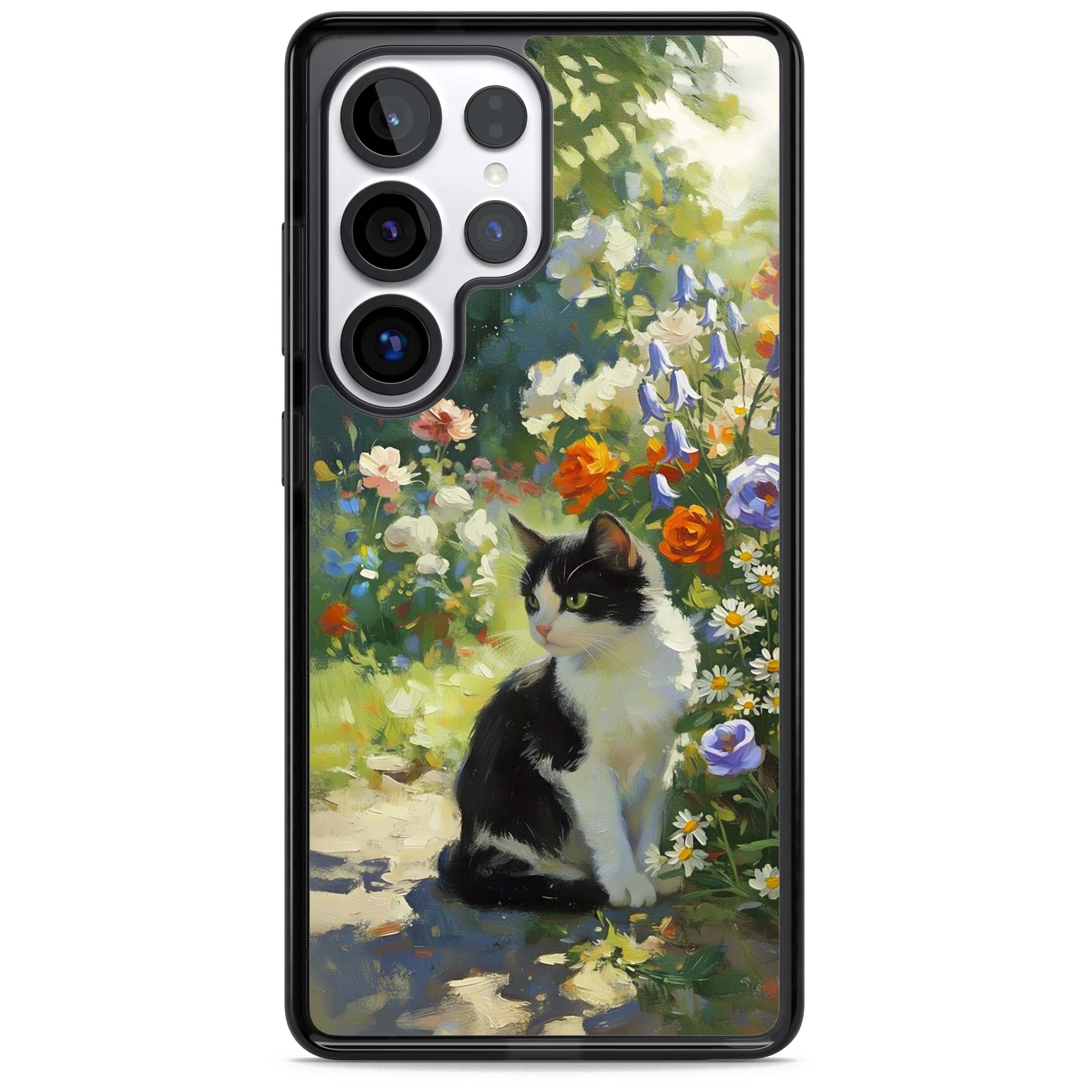 Cat In The Meadow for her iPhone case | Black Impact case for Samsung Galaxy S25 Ultra