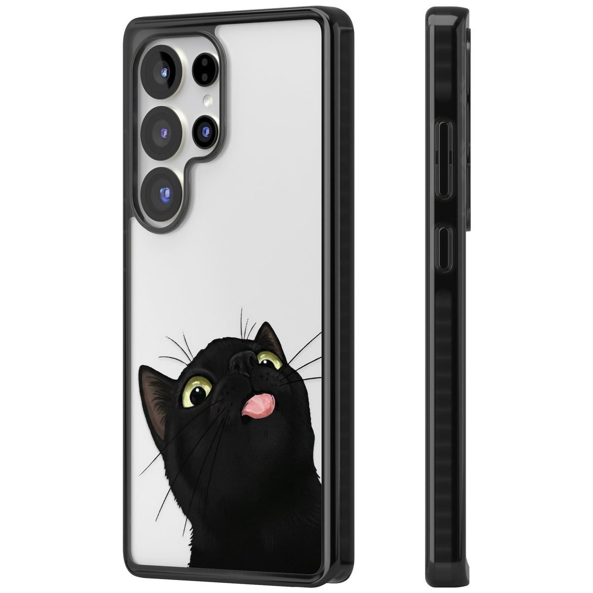 Black Cat Energy Samsung S25 Ultra / Samsung S26 Ultra Impact Black Phone Case side
