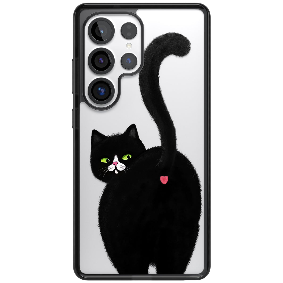 The Cat's Kiss Samsung S25 Ultra / Samsung S26 Ultra Impact Black Phone Case front
