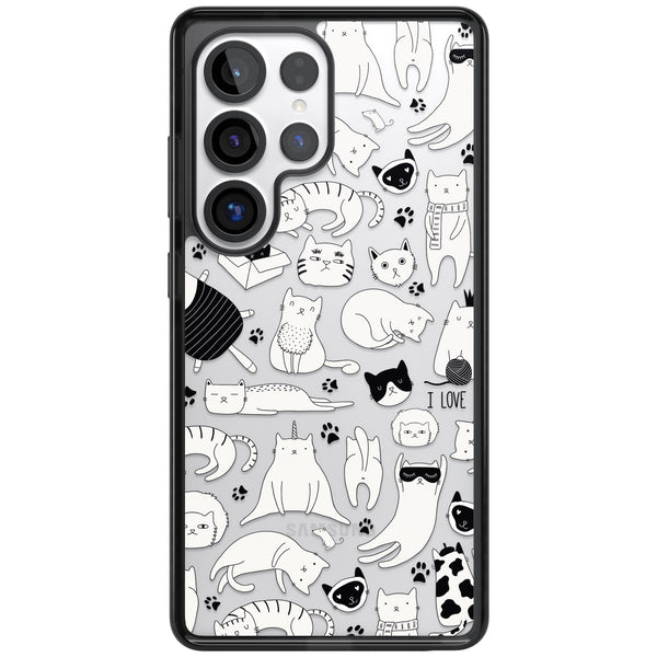 Cartoon Cats (Black & White)