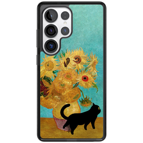Cat with Van Gogh's Sunflowers