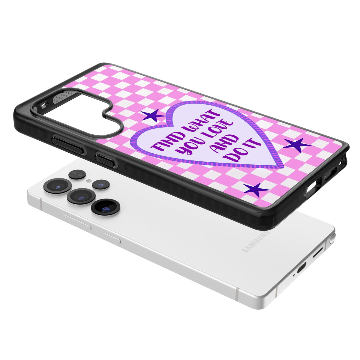 Find What You Love Samsung S25 Ultra / Samsung S26 Ultra Impact Black Phone Case angled