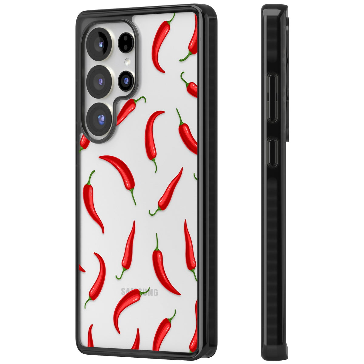 Chilli Heat Samsung S25 Ultra / Samsung S26 Ultra Impact Black Phone Case side