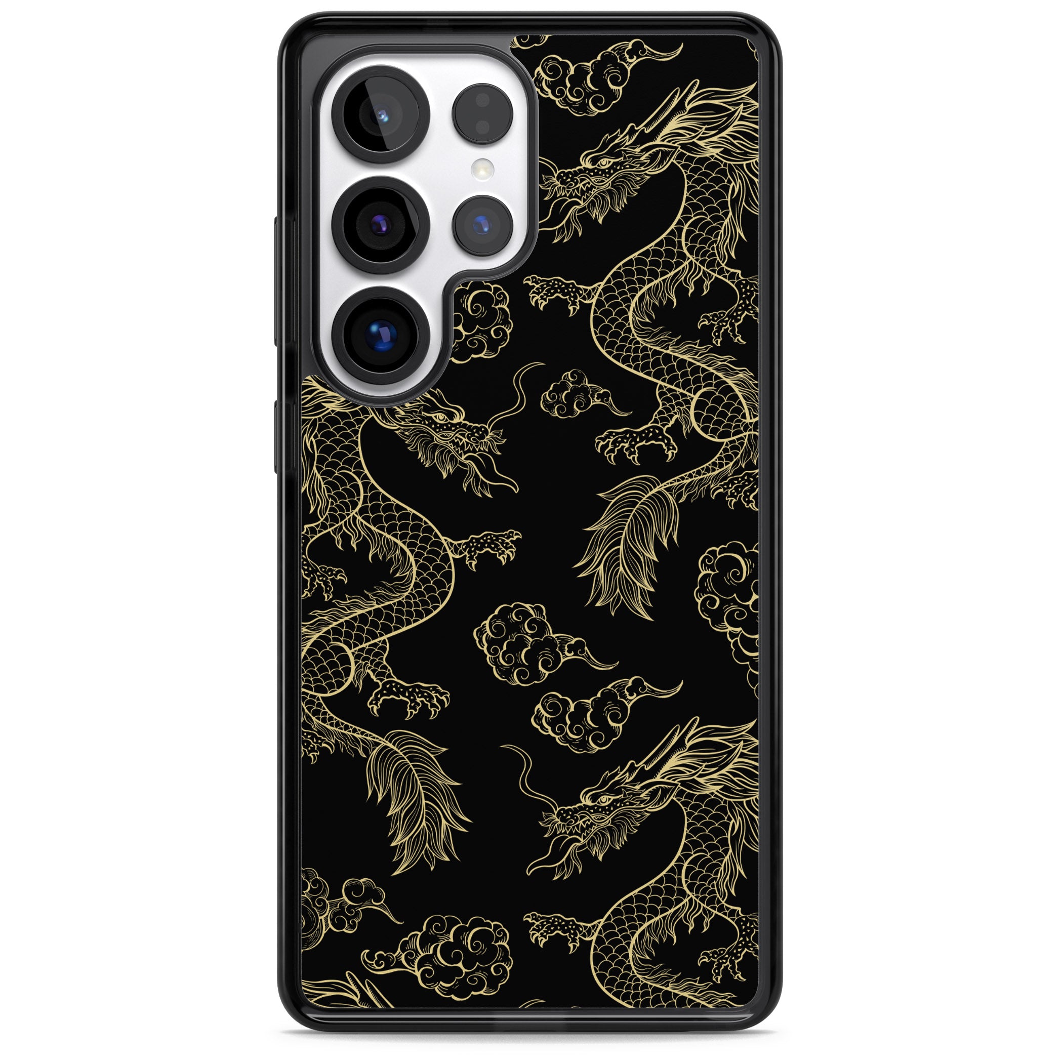 Black And Gold Dragon Pattern