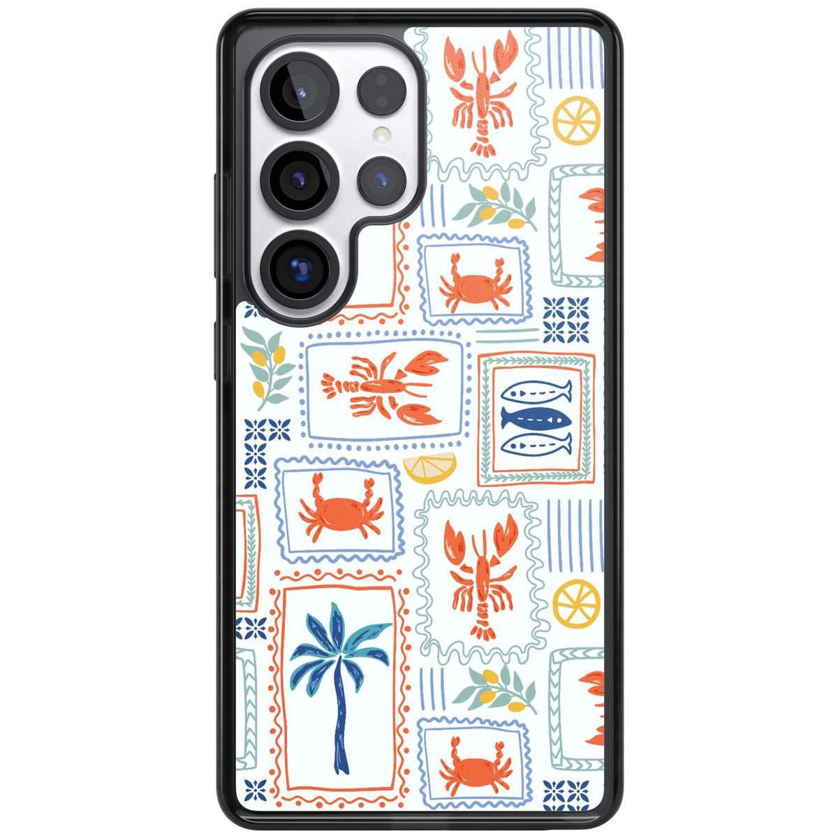 Seaside Stamps Samsung S25 Ultra / Samsung S26 Ultra Impact Black Phone Case front