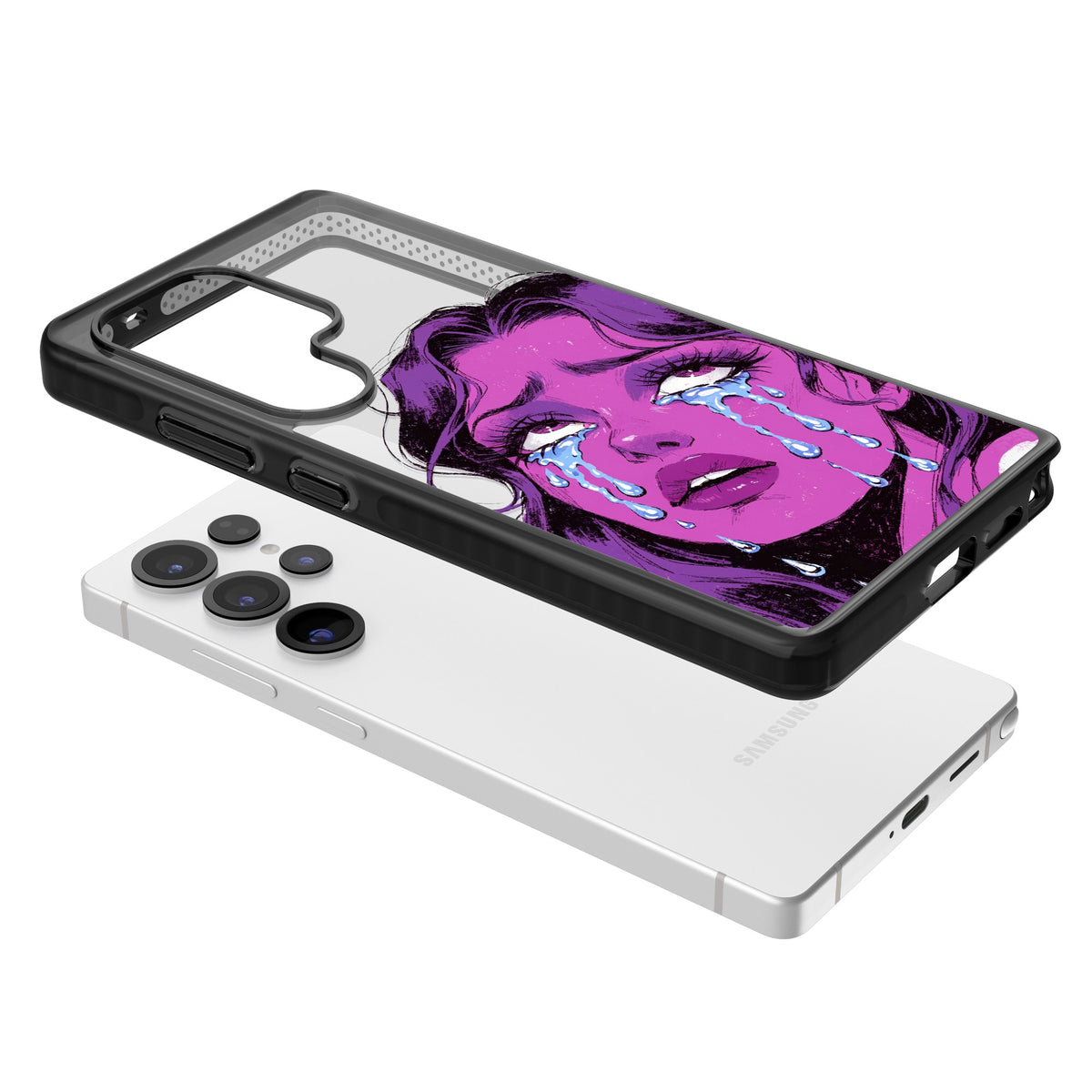 Drama Queen Samsung S25 Ultra / Samsung S26 Ultra Impact Black Phone Case angled