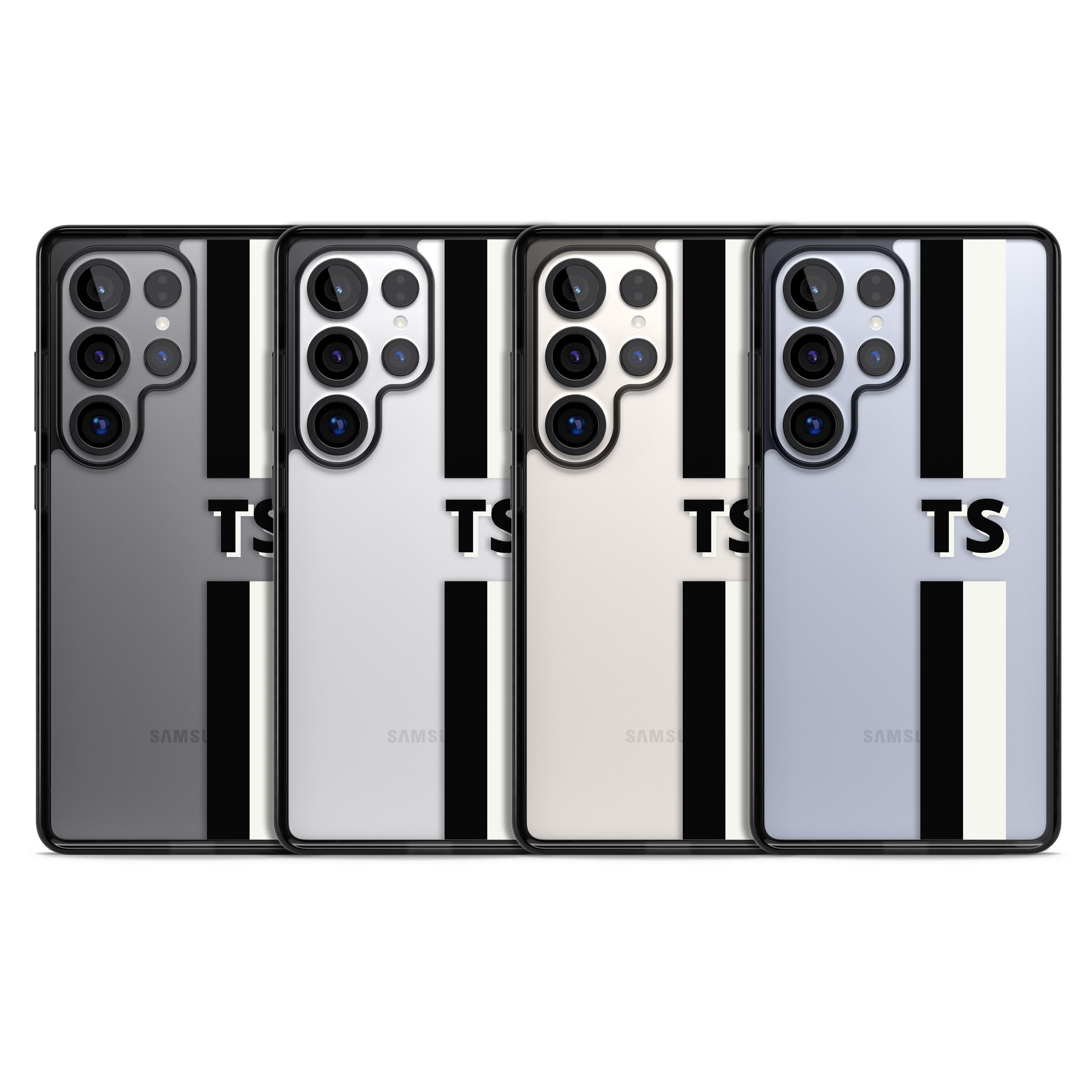 Personalised Black And White Stripe