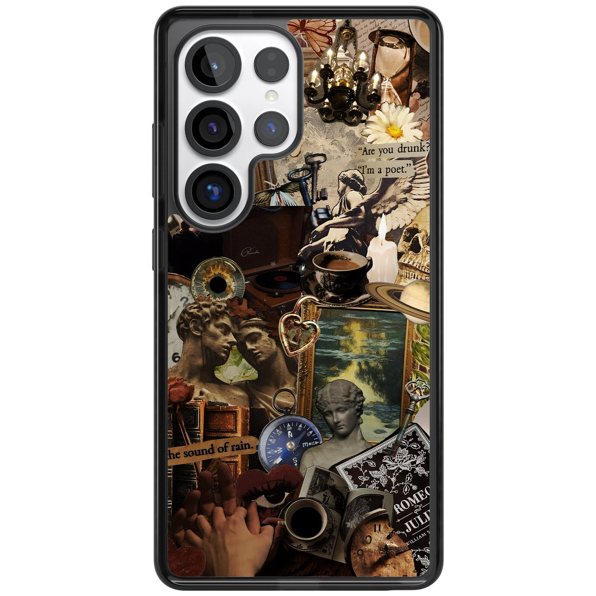 Vintage Academia Collage Samsung S25 Ultra / Samsung S26 Ultra Impact Black Phone Case front