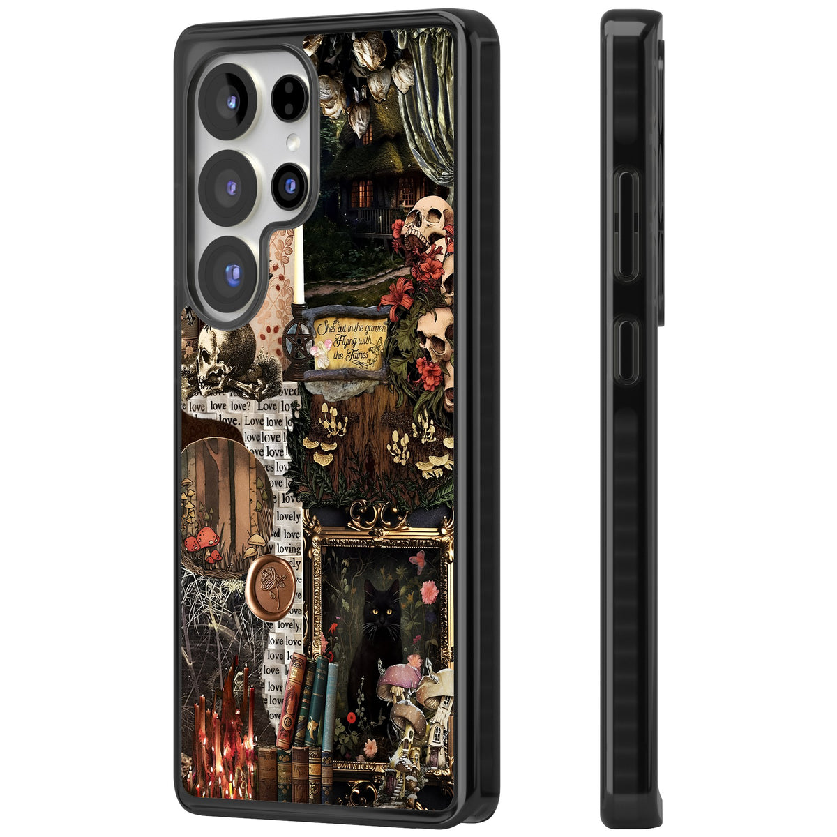 Academia Collage Samsung S25 Ultra / Samsung S26 Ultra Impact Black Phone Case side