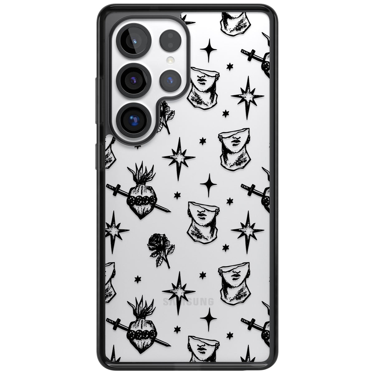 Art & Heart Pattern Samsung S25 Ultra / Samsung S26 Ultra Impact Black Phone Case front