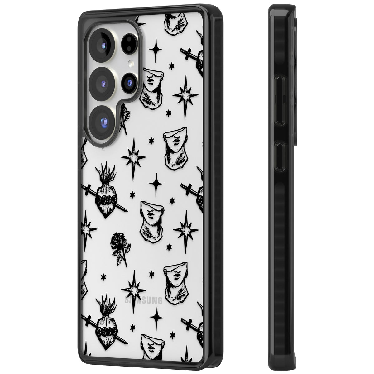 Art & Heart Pattern Samsung S25 Ultra / Samsung S26 Ultra Impact Black Phone Case side