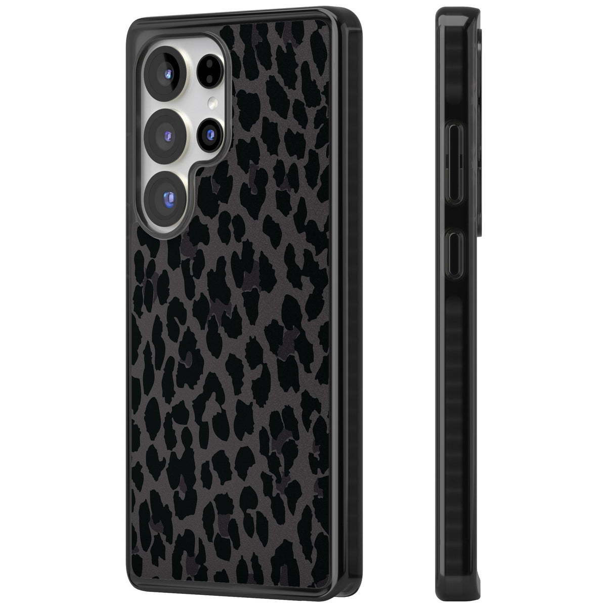 Dark Leopard Print Samsung S25 Ultra / Samsung S26 Ultra Impact Black Phone Case side