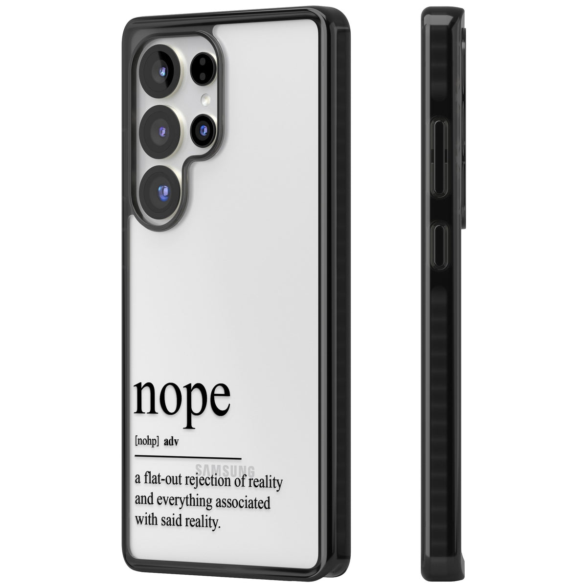 Nope Samsung S25 Ultra / Samsung S26 Ultra Impact Black Phone Case side