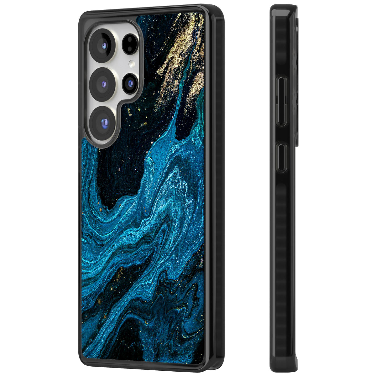 Saphire Lagoon Samsung S25 Ultra / Samsung S26 Ultra Impact Black Phone Case side