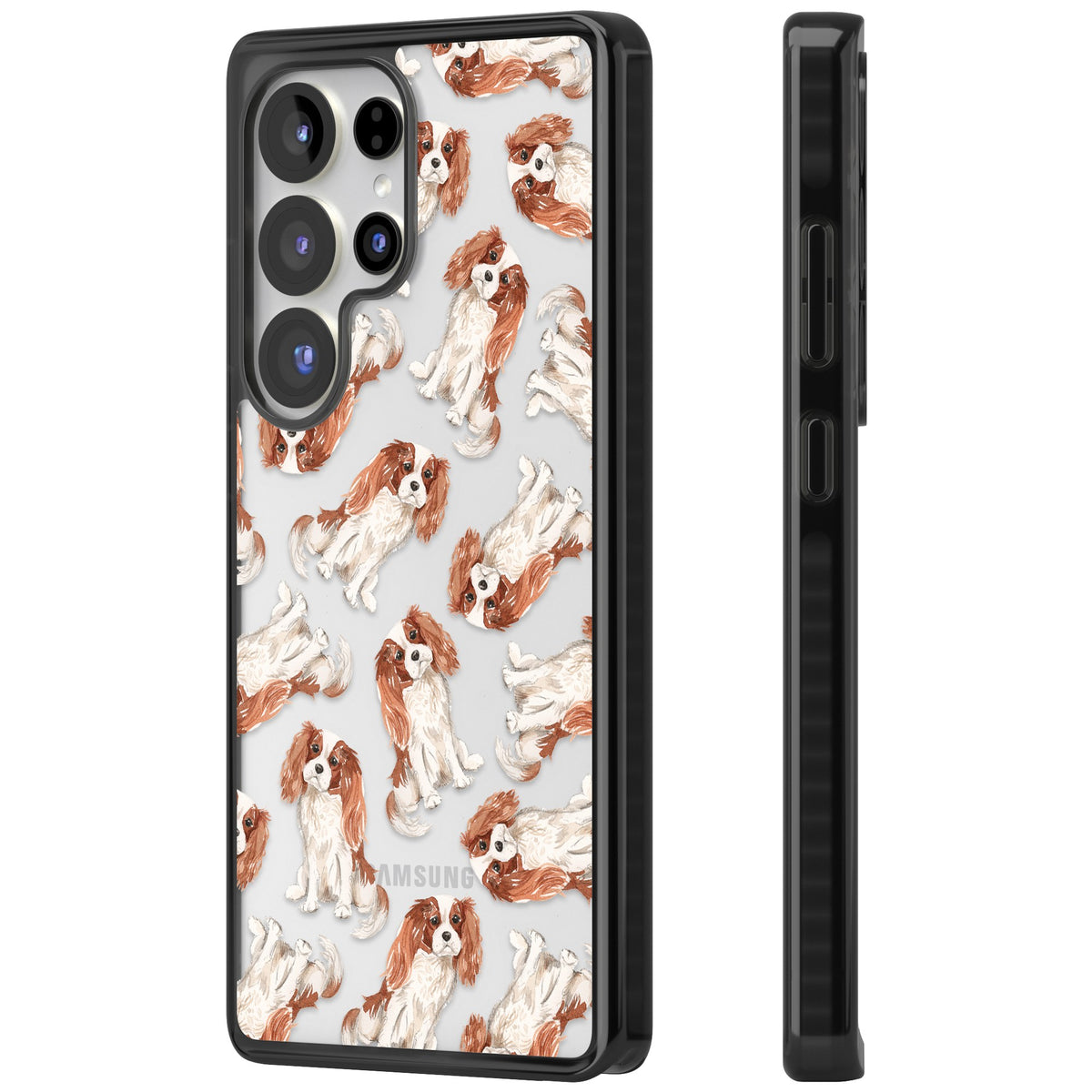 Cavalier King Charles Spaniel Samsung S25 Ultra / Samsung S26 Ultra Impact Black Phone Case side