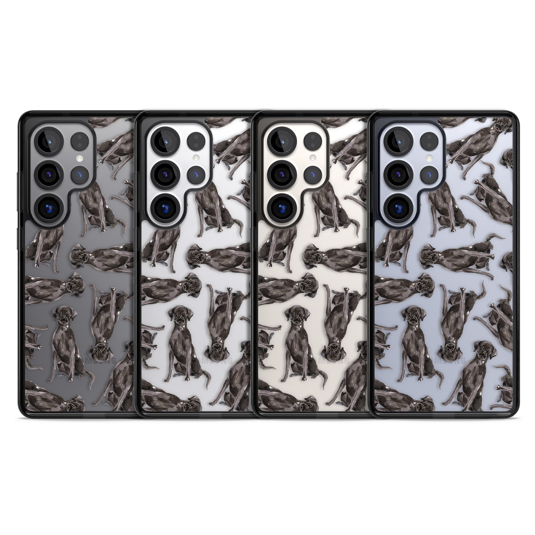 Black Labrador Watercolor Pattern