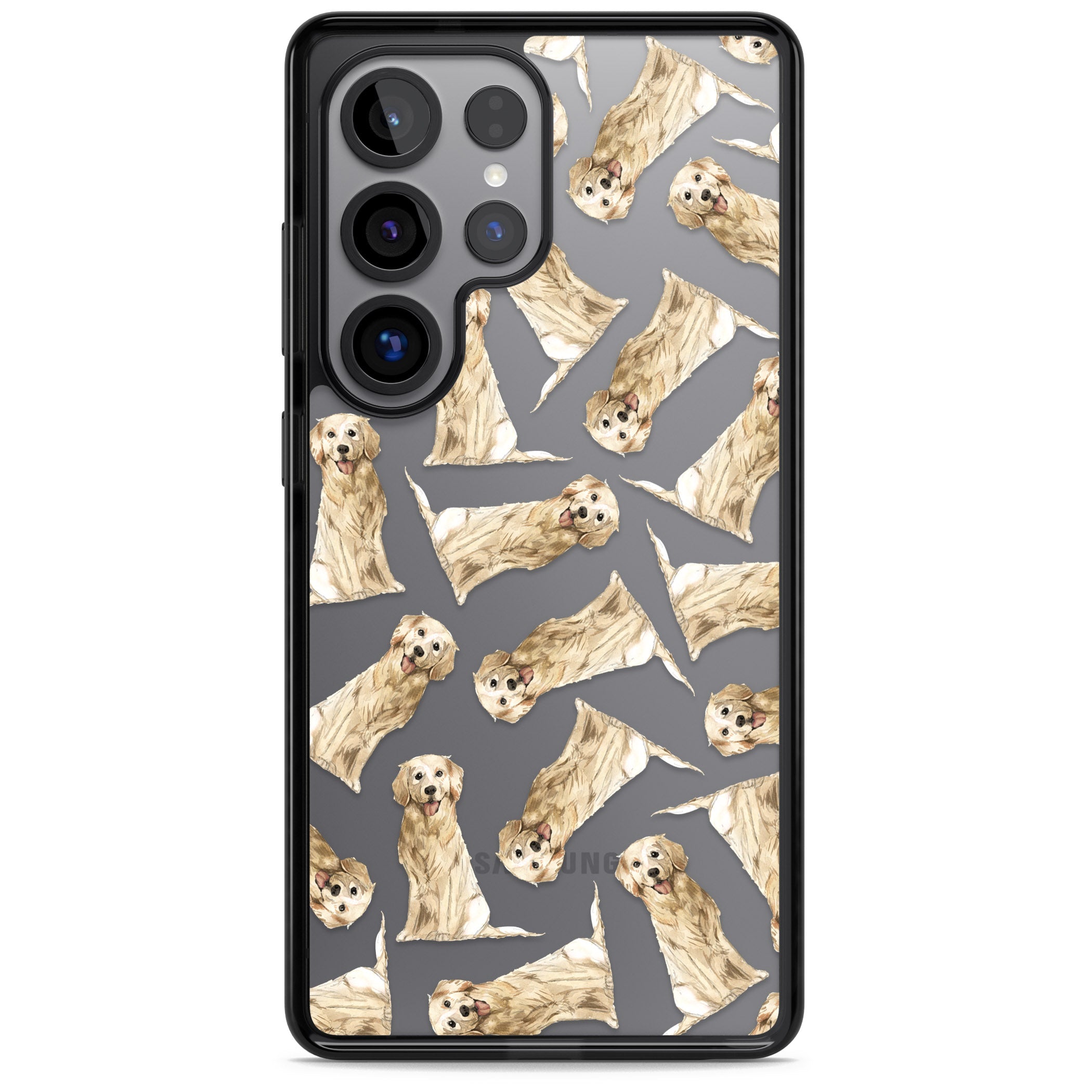 Golden Retriever Watercolor Pattern