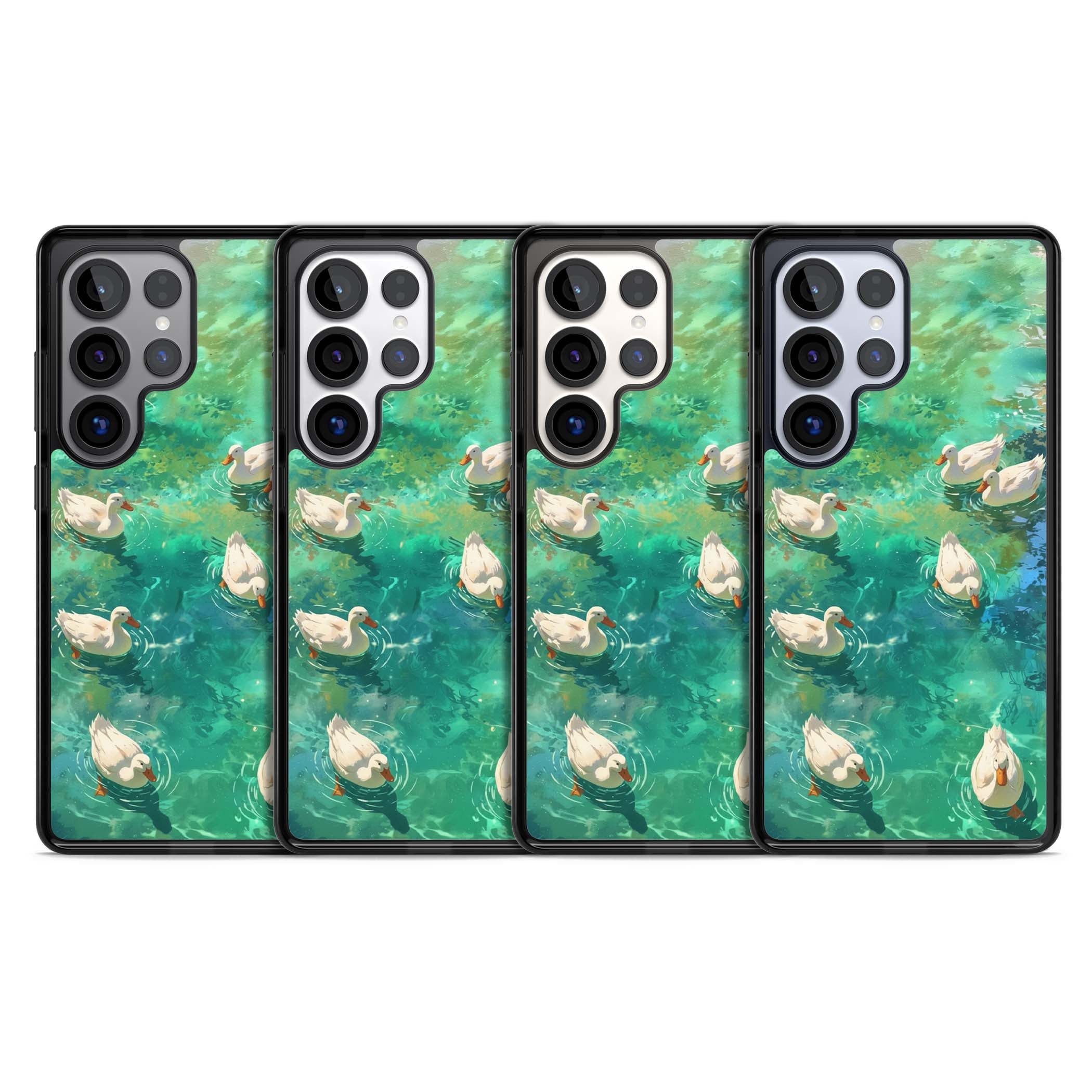 Ducks In The Pond for her iPhone case | Black Impact case for Samsung Galaxy S25 Ultra