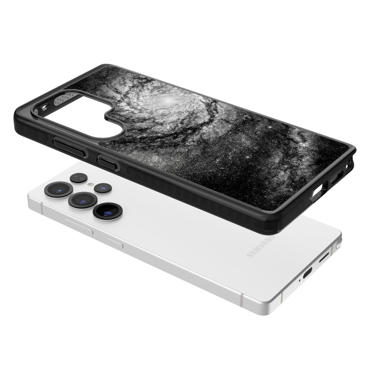 Cosmic Spiral Samsung S25 Ultra / Samsung S26 Ultra Impact Black Phone Case angled
