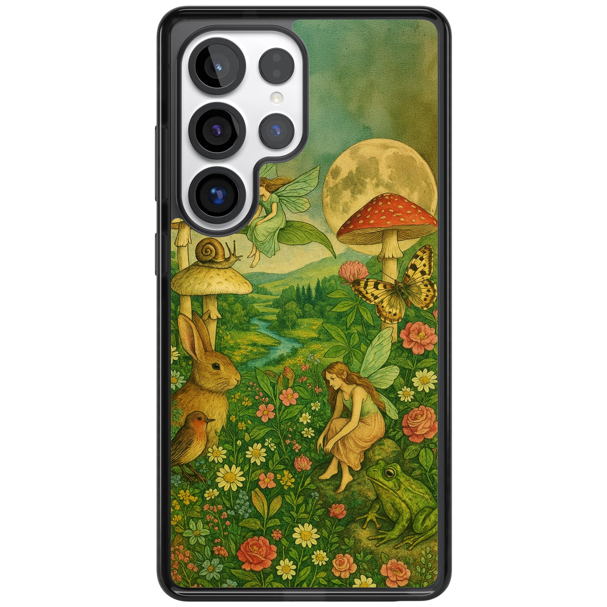 Fairies & Flowers Samsung S25 Ultra / Samsung S26 Ultra Impact Black Phone Case front