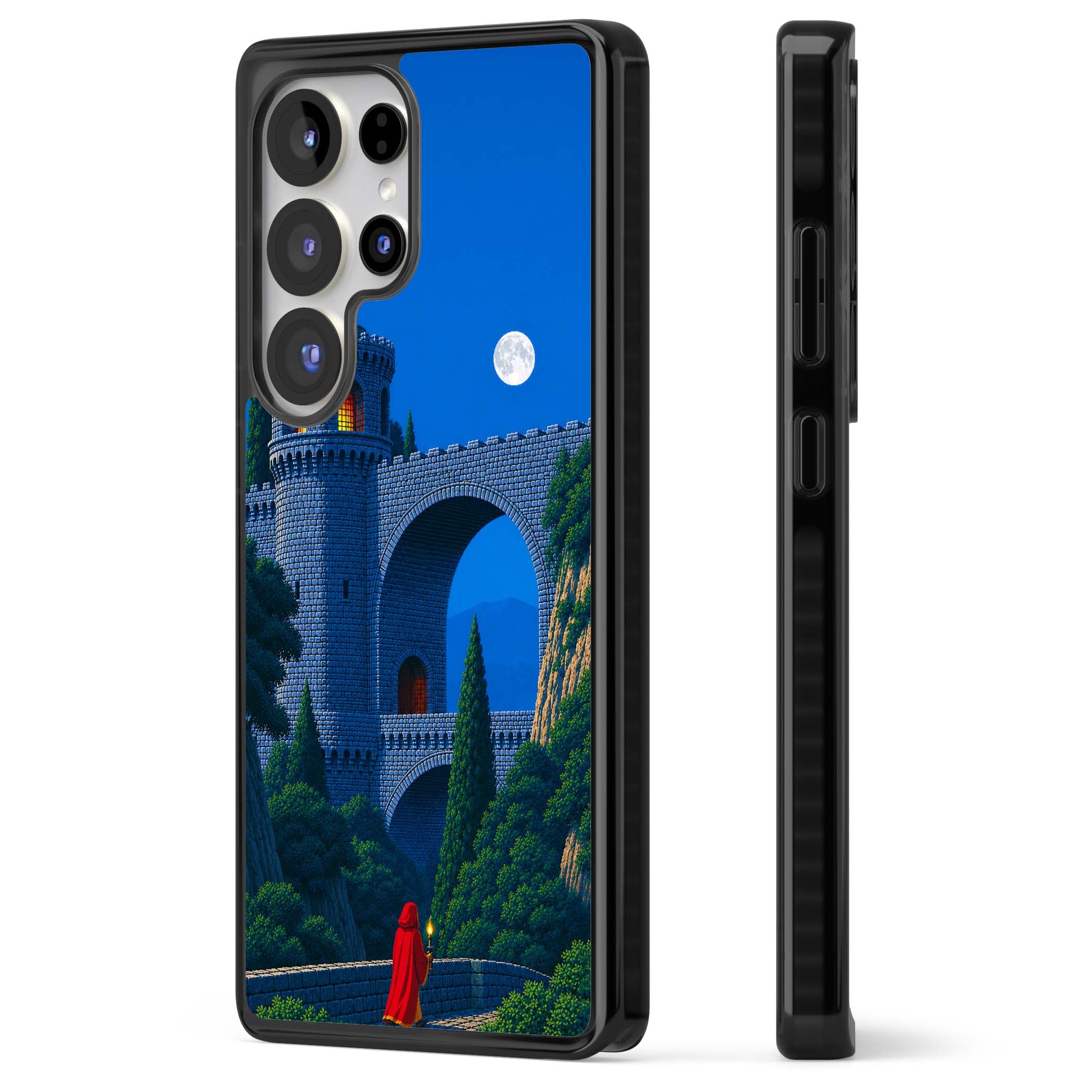 Castle Walls art iPhone case | Black Impact case for Samsung Galaxy S25 Ultra
