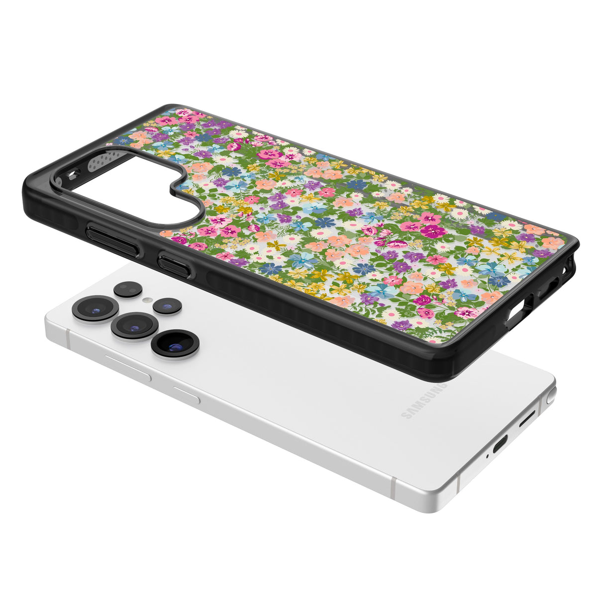 Tuscan Meadow Samsung S25 Ultra / Samsung S26 Ultra Impact Black Phone Case angled