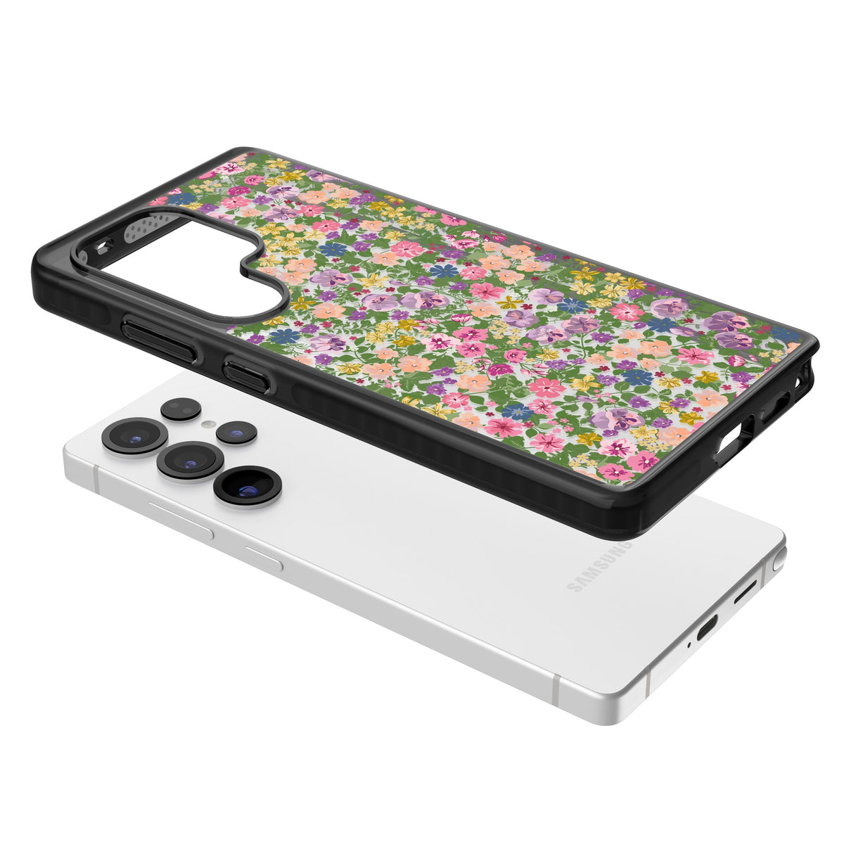Lake Como Meadow Samsung S25 Ultra / Samsung S26 Ultra Impact Black Phone Case angled