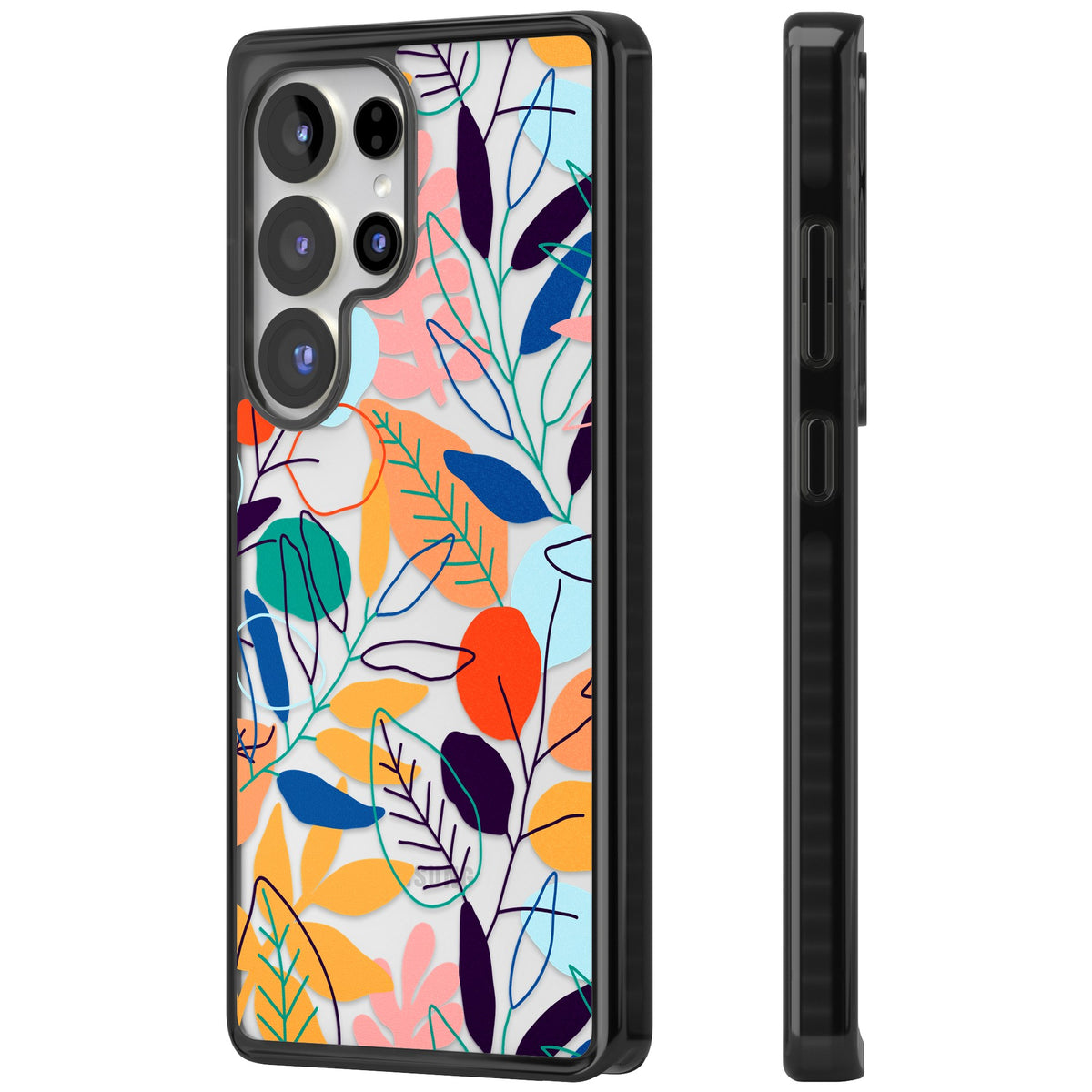 Flora Lines Samsung S25 Ultra / Samsung S26 Ultra Impact Black Phone Case side