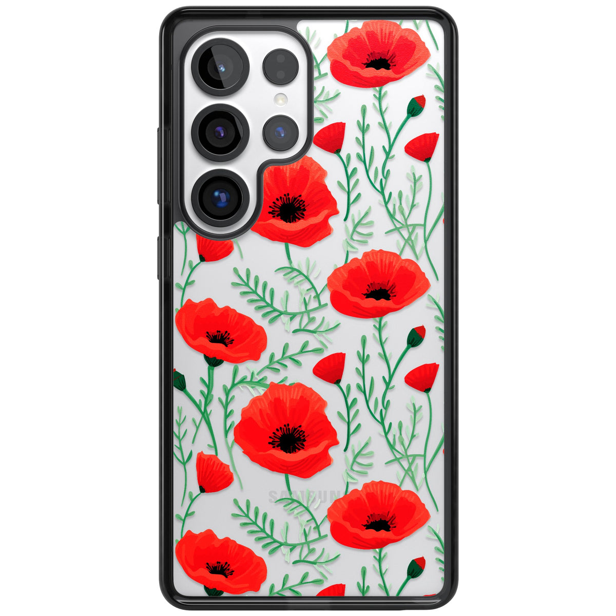 Poppy Garden Samsung S25 Ultra / Samsung S26 Ultra Impact Black Phone Case front