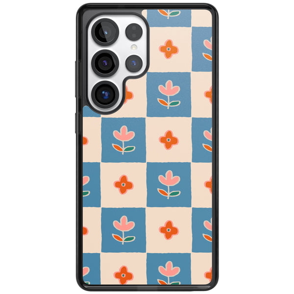 Vintage Bloom Checkered