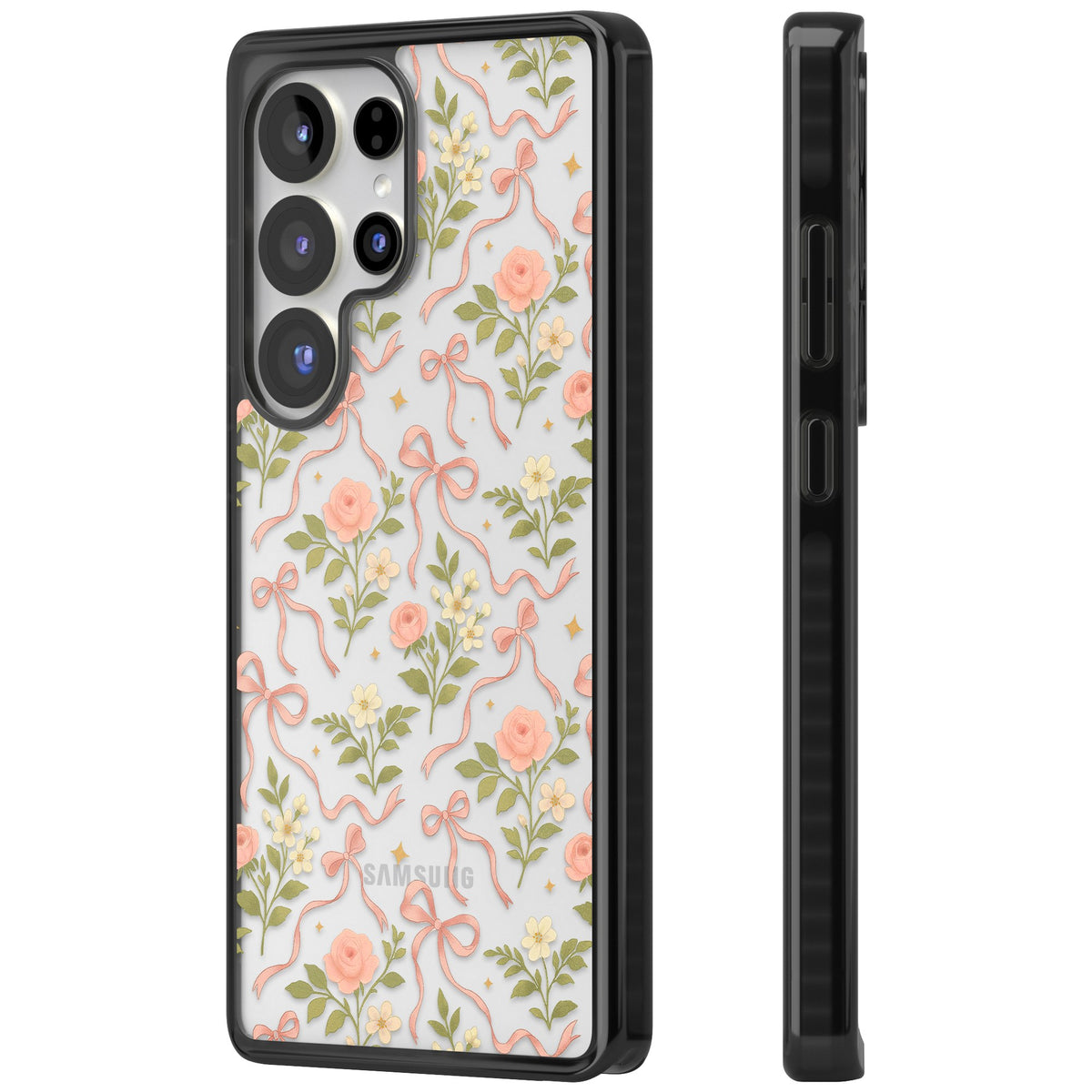 Ribbon Garden Samsung S25 Ultra / Samsung S26 Ultra Impact Black Phone Case side