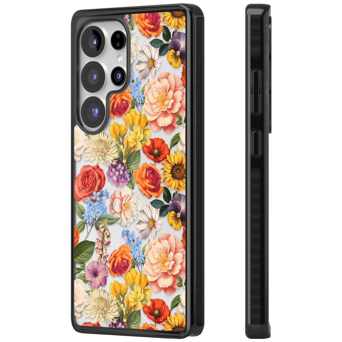 Bloom Basket Samsung S25 Ultra / Samsung S26 Ultra Impact Black Phone Case side