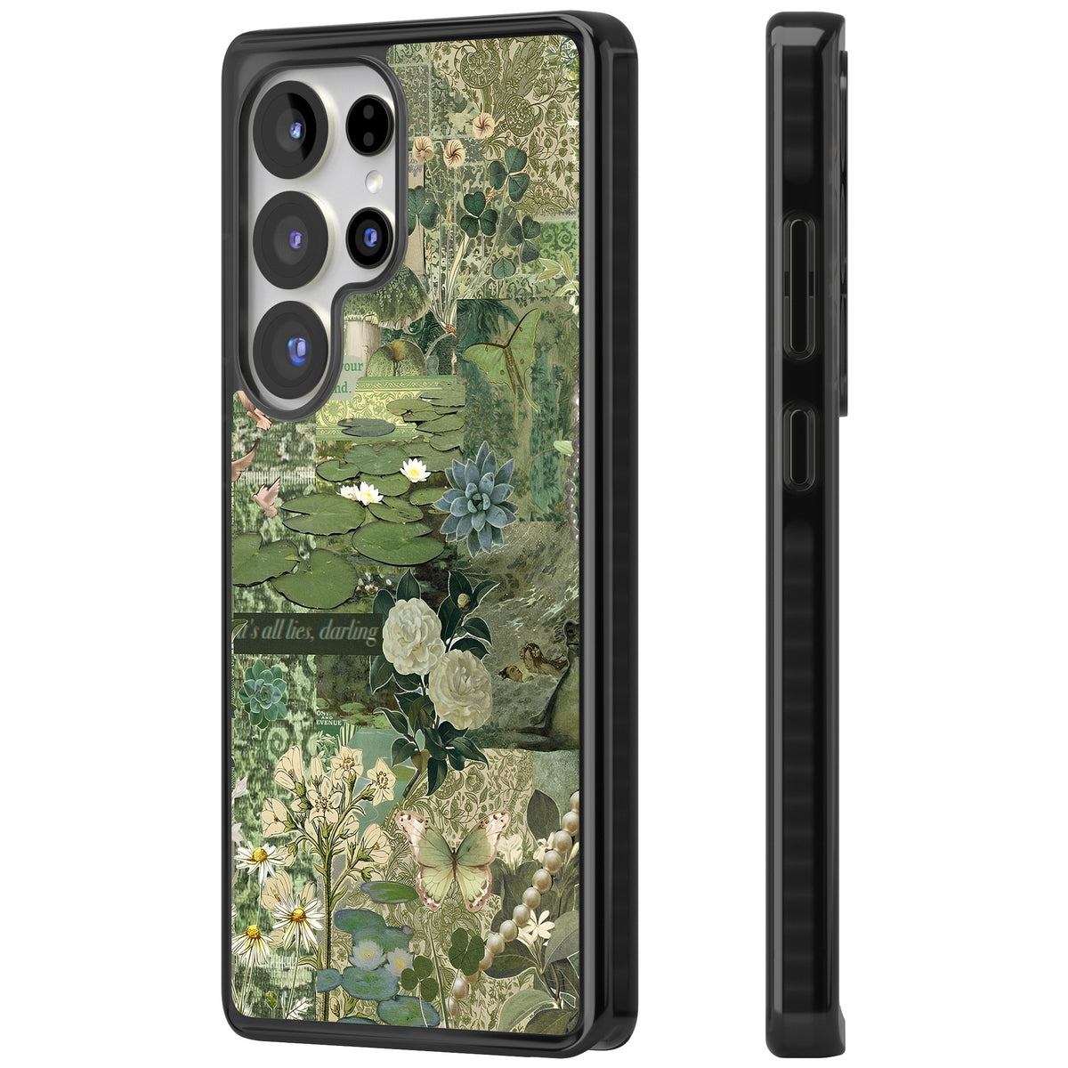 Sage Collage Samsung S25 Ultra / Samsung S26 Ultra Impact Black Phone Case side