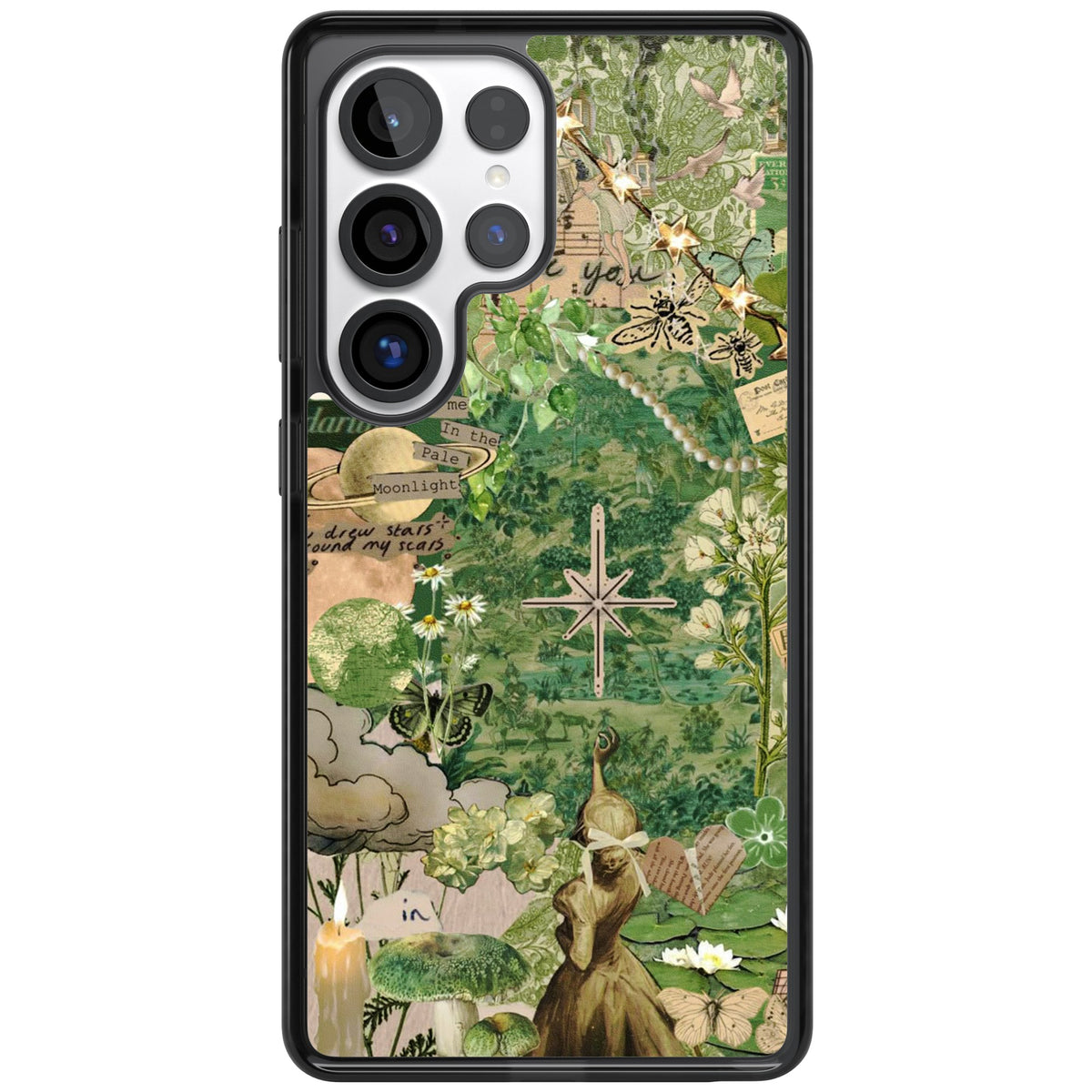 Green Vintage Collage Samsung S25 Ultra / Samsung S26 Ultra Impact Black Phone Case front
