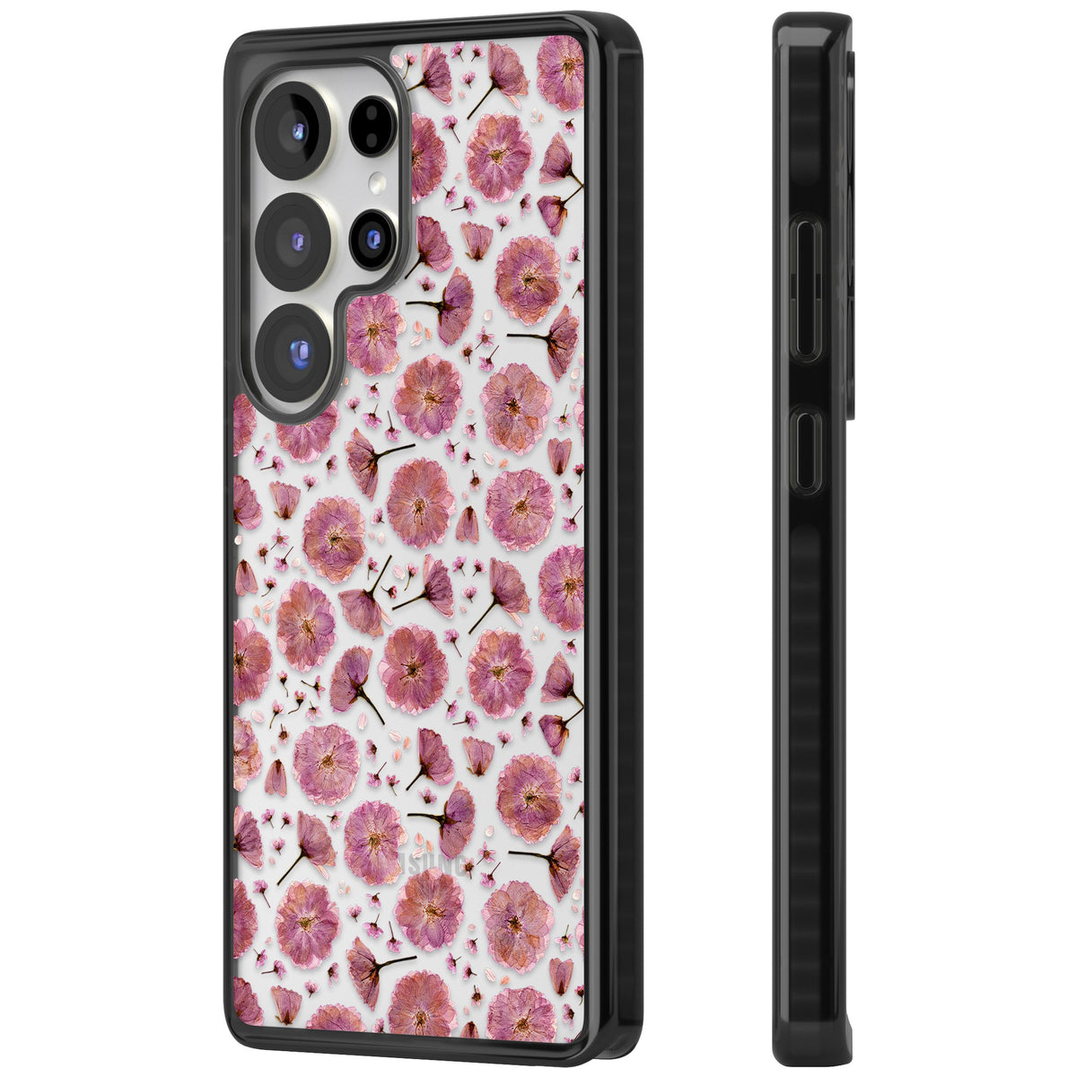 Pink Florals & Blossom Samsung S25 Ultra / Samsung S26 Ultra Impact Black Phone Case side