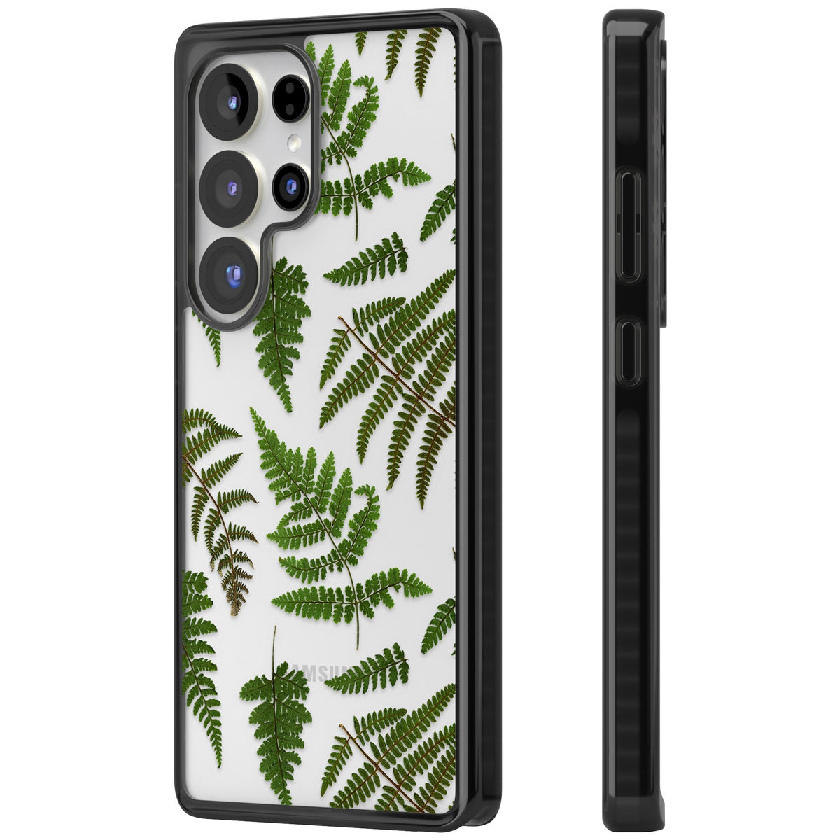 Leafy Ferns Samsung S25 Ultra / Samsung S26 Ultra Impact Black Phone Case side
