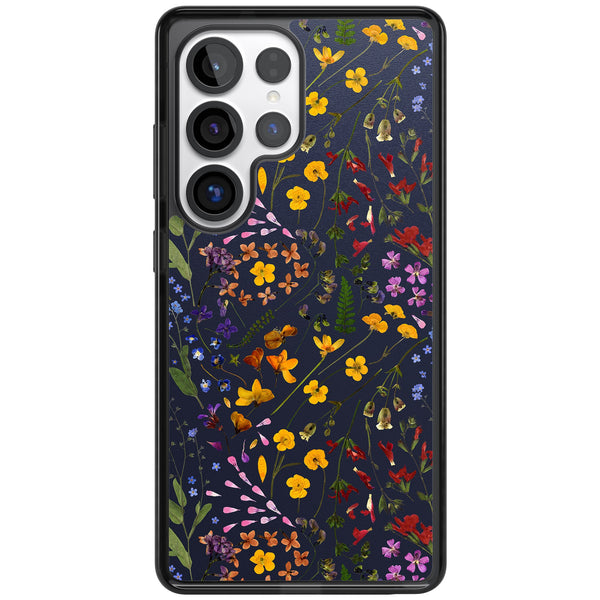Wildflowers & Leaves In Navy