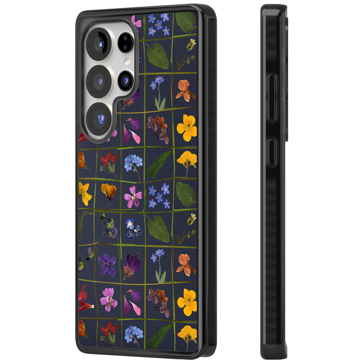 Wildflower Grid Samsung S25 Ultra / Samsung S26 Ultra Impact Black Phone Case side