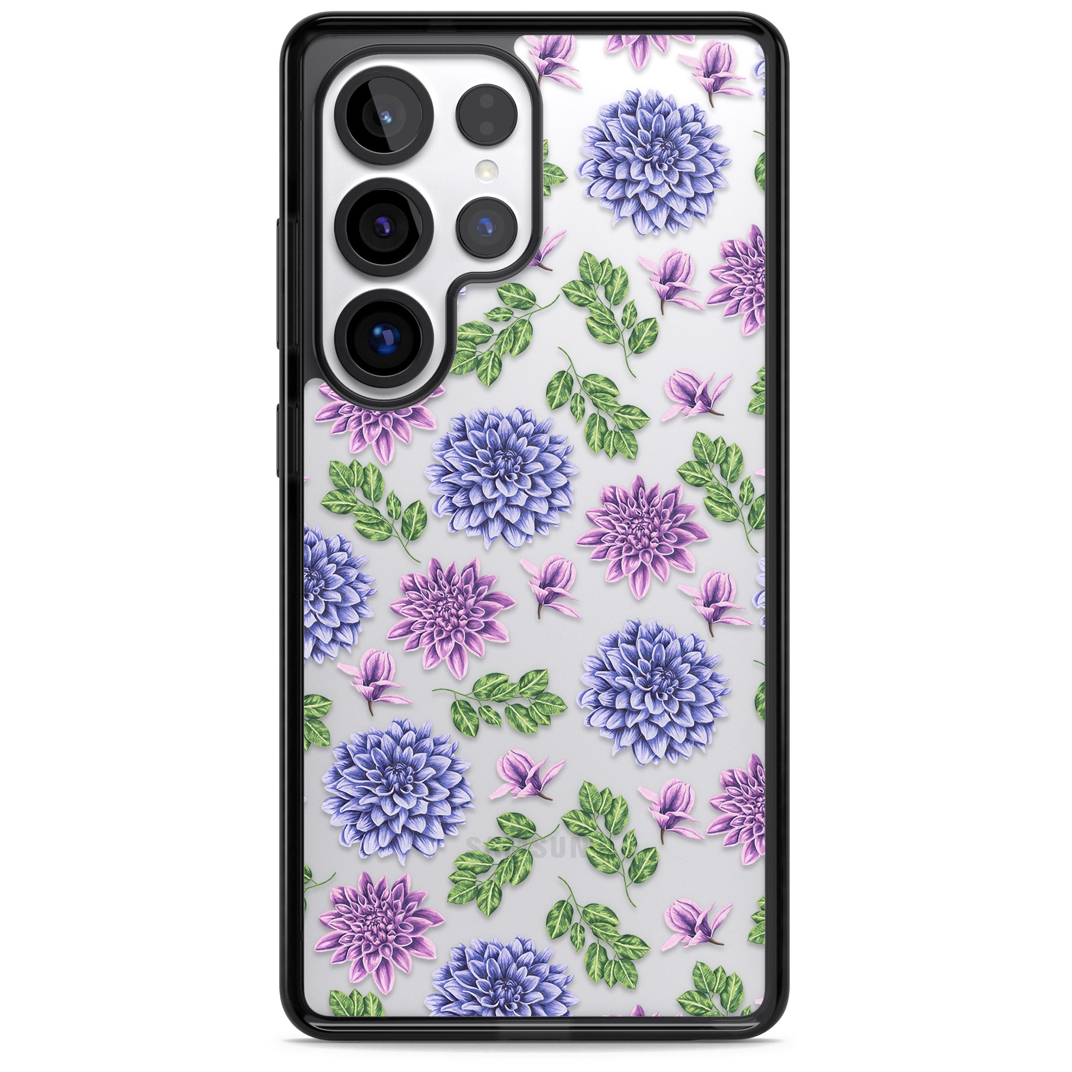 Purple Dahlias Floral