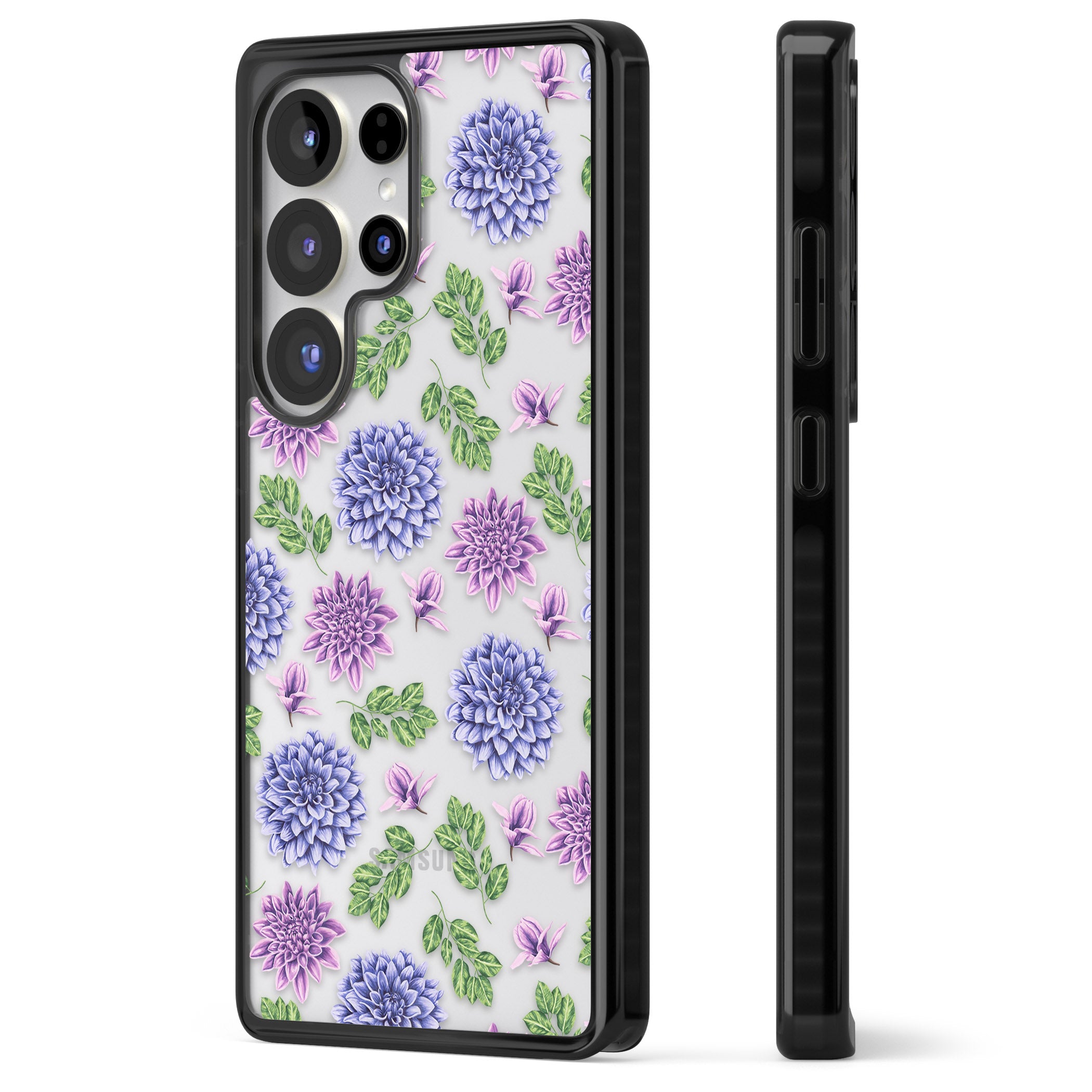 Purple Dahlias Floral