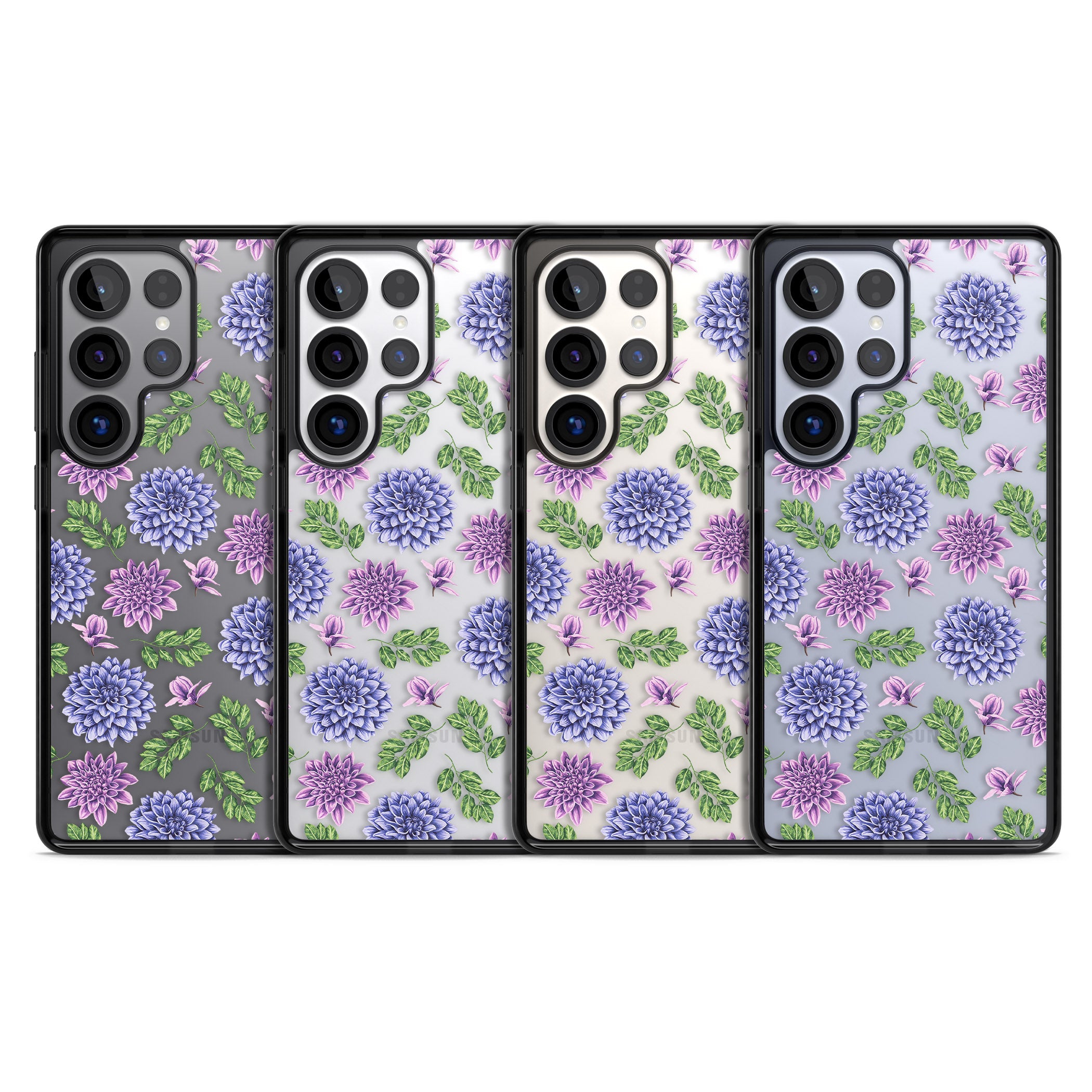 Purple Dahlias Floral