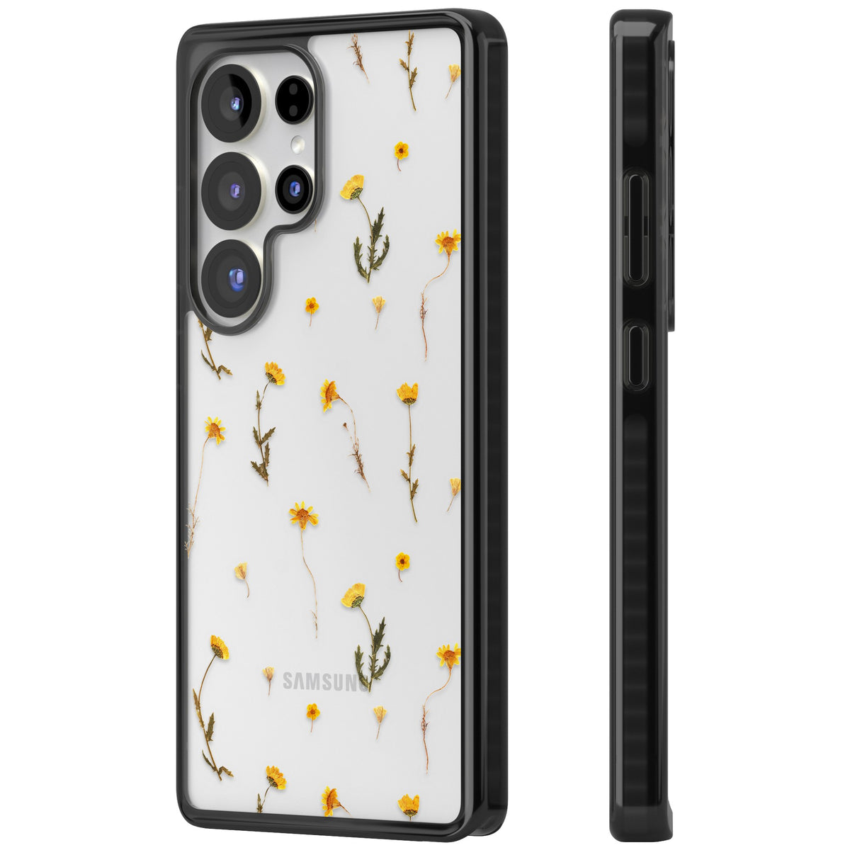 Yellow Wildflower Samsung S25 Ultra / Samsung S26 Ultra Impact Black Phone Case side
