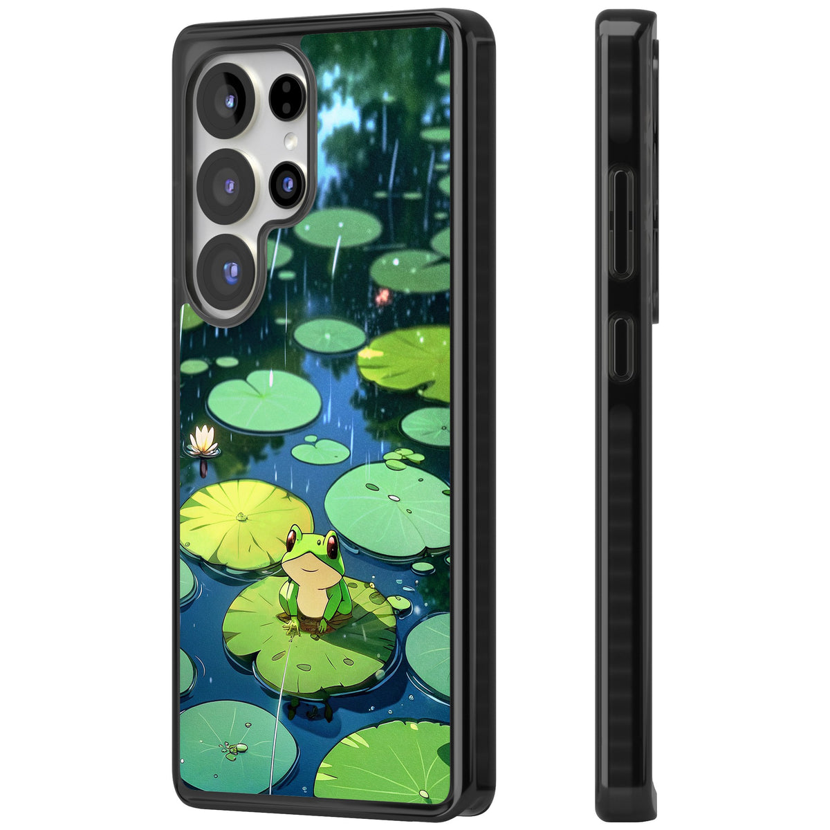 Frog In Lily Pond Samsung S25 Ultra / Samsung S26 Ultra Impact Black Phone Case side