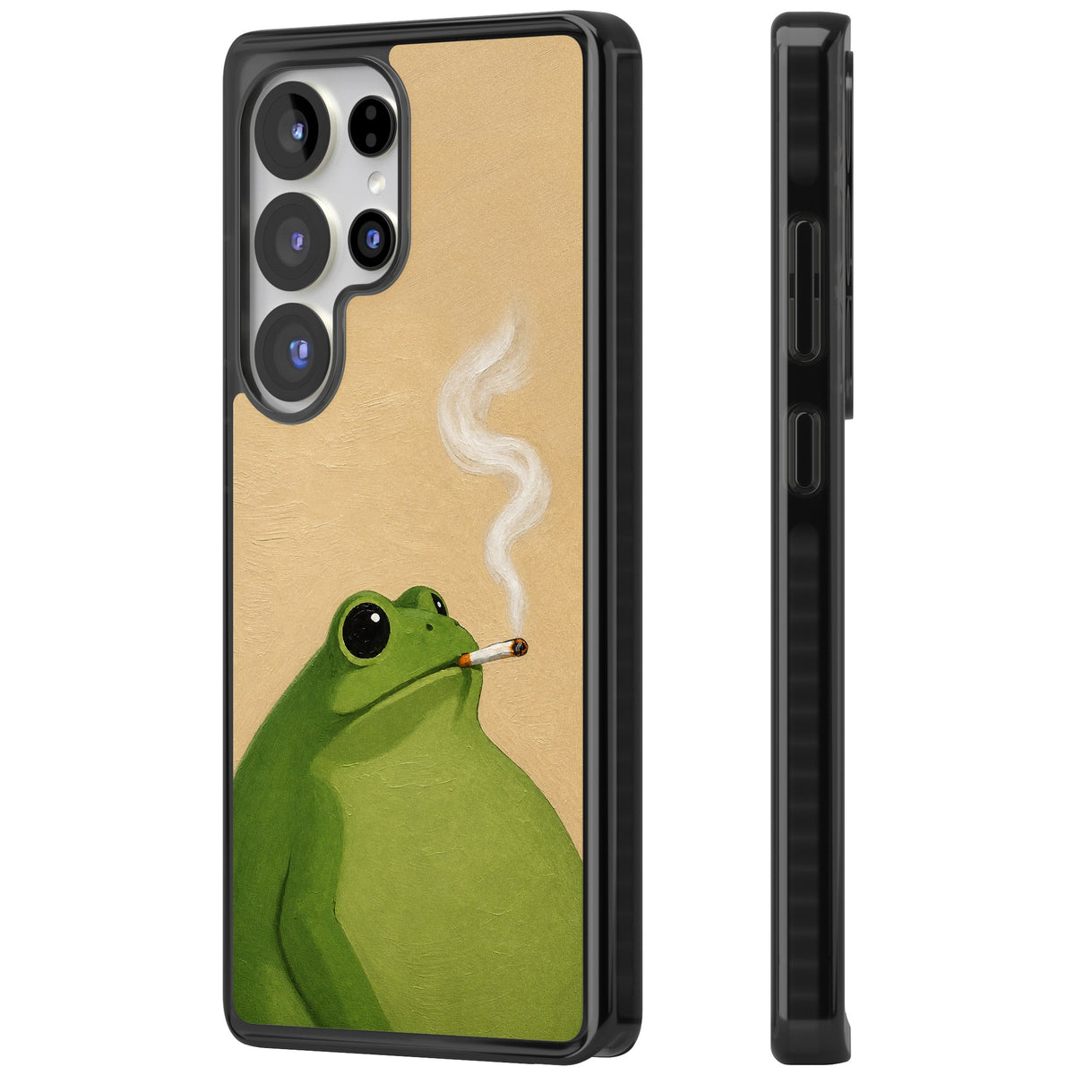 The Smoking Frog Samsung S25 Ultra / Samsung S26 Ultra Impact Black Phone Case side