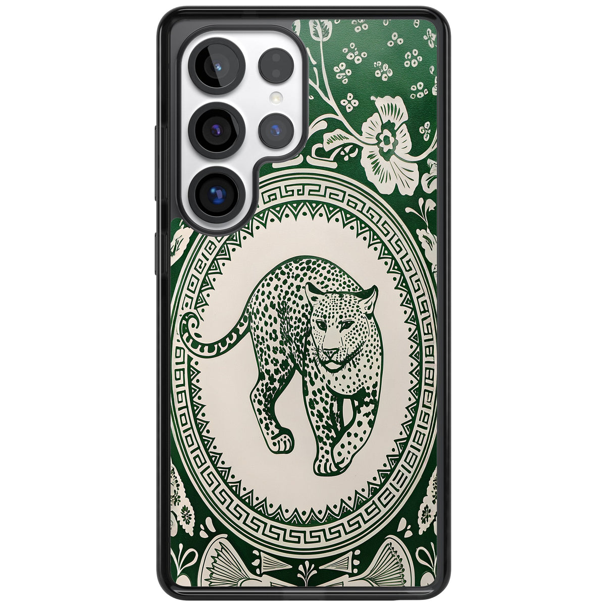 Green Leopard Samsung S25 Ultra / Samsung S26 Ultra Impact Black Phone Case front