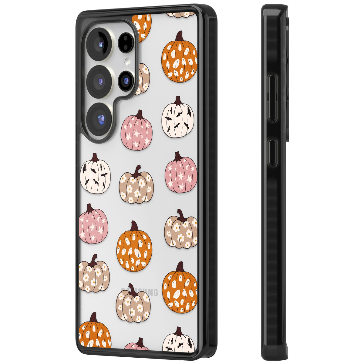 Floral Pumpkins Samsung S25 Ultra / Samsung S26 Ultra Impact Black Phone Case side