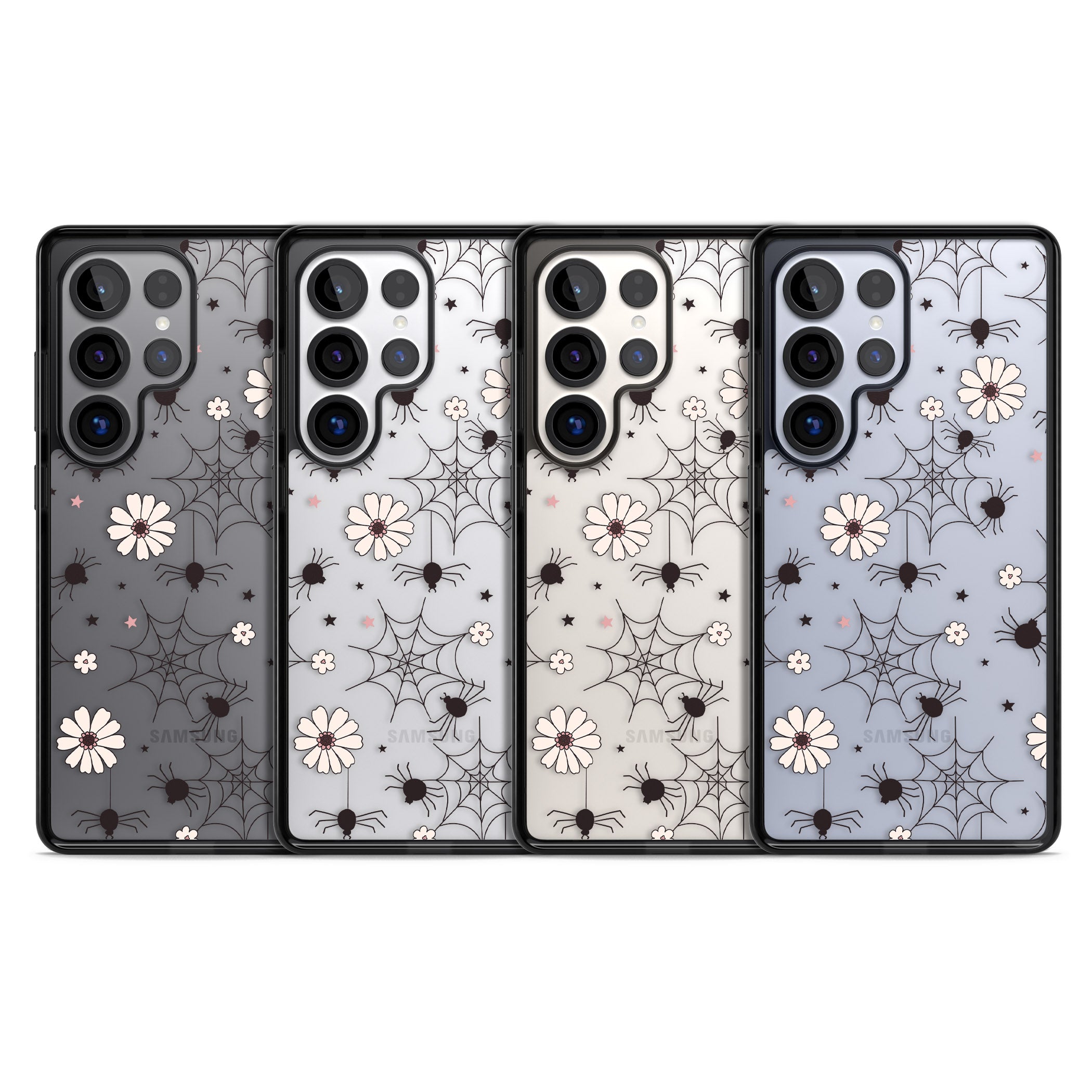 Spiders And Flowers Pattern