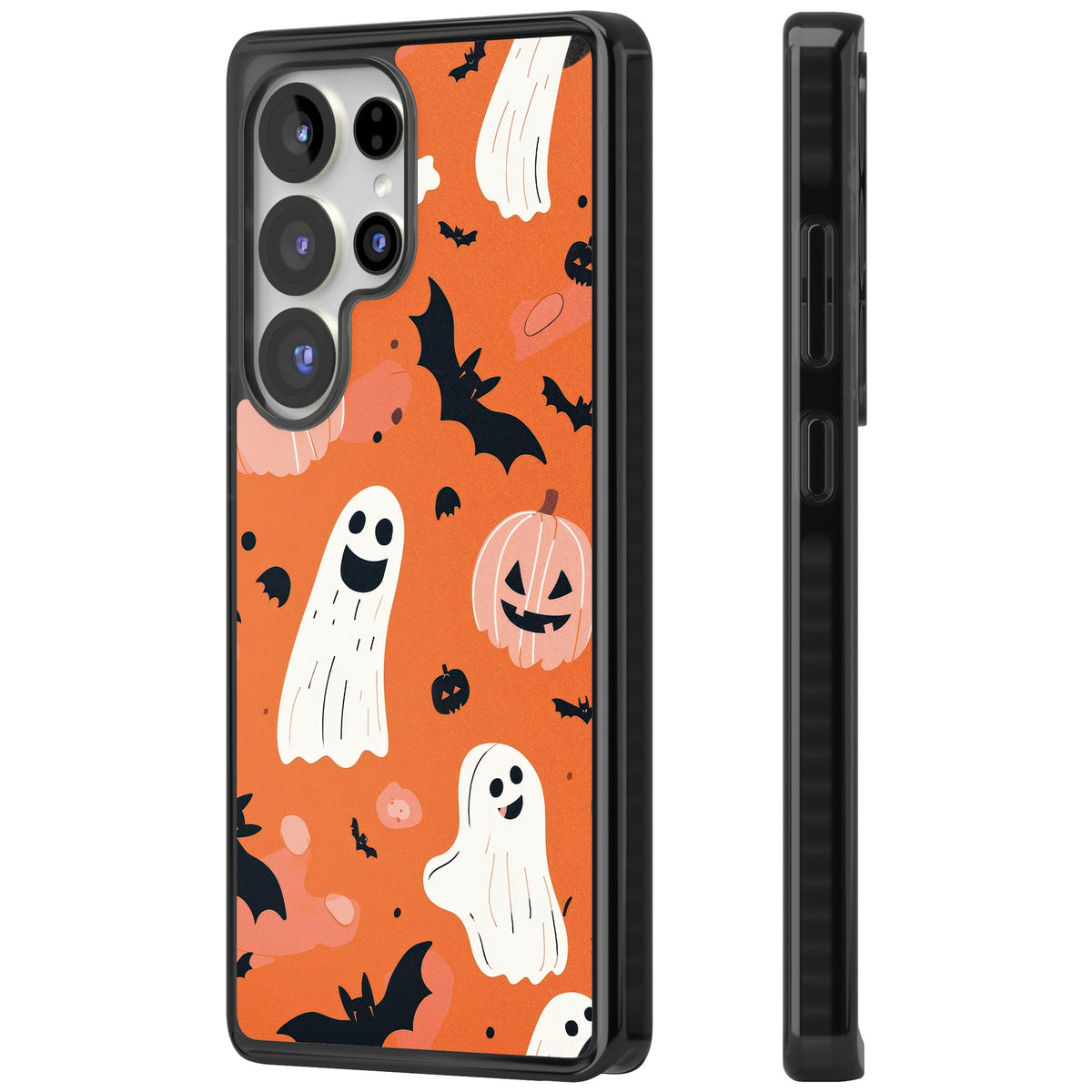 Orange Halloween Pattern Samsung S25 Ultra / Samsung S26 Ultra Impact Black Phone Case side