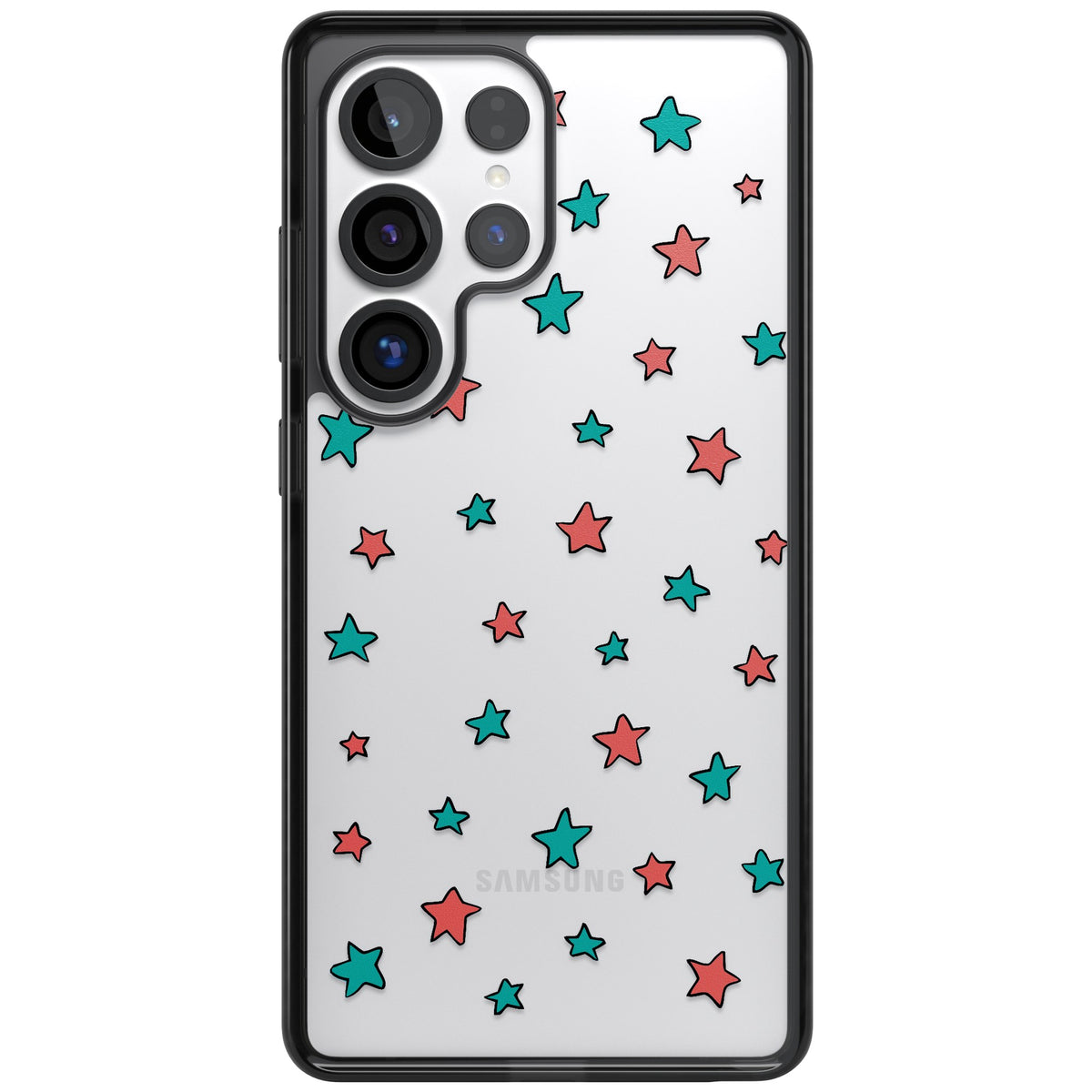 Heartstopper Stars Pattern Samsung S25 Ultra / Samsung S26 Ultra Impact Black Phone Case front