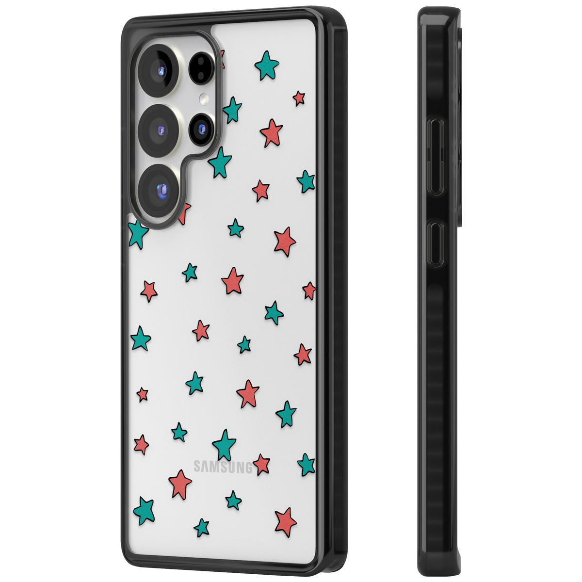 Heartstopper Stars Pattern Samsung S25 Ultra / Samsung S26 Ultra Impact Black Phone Case side